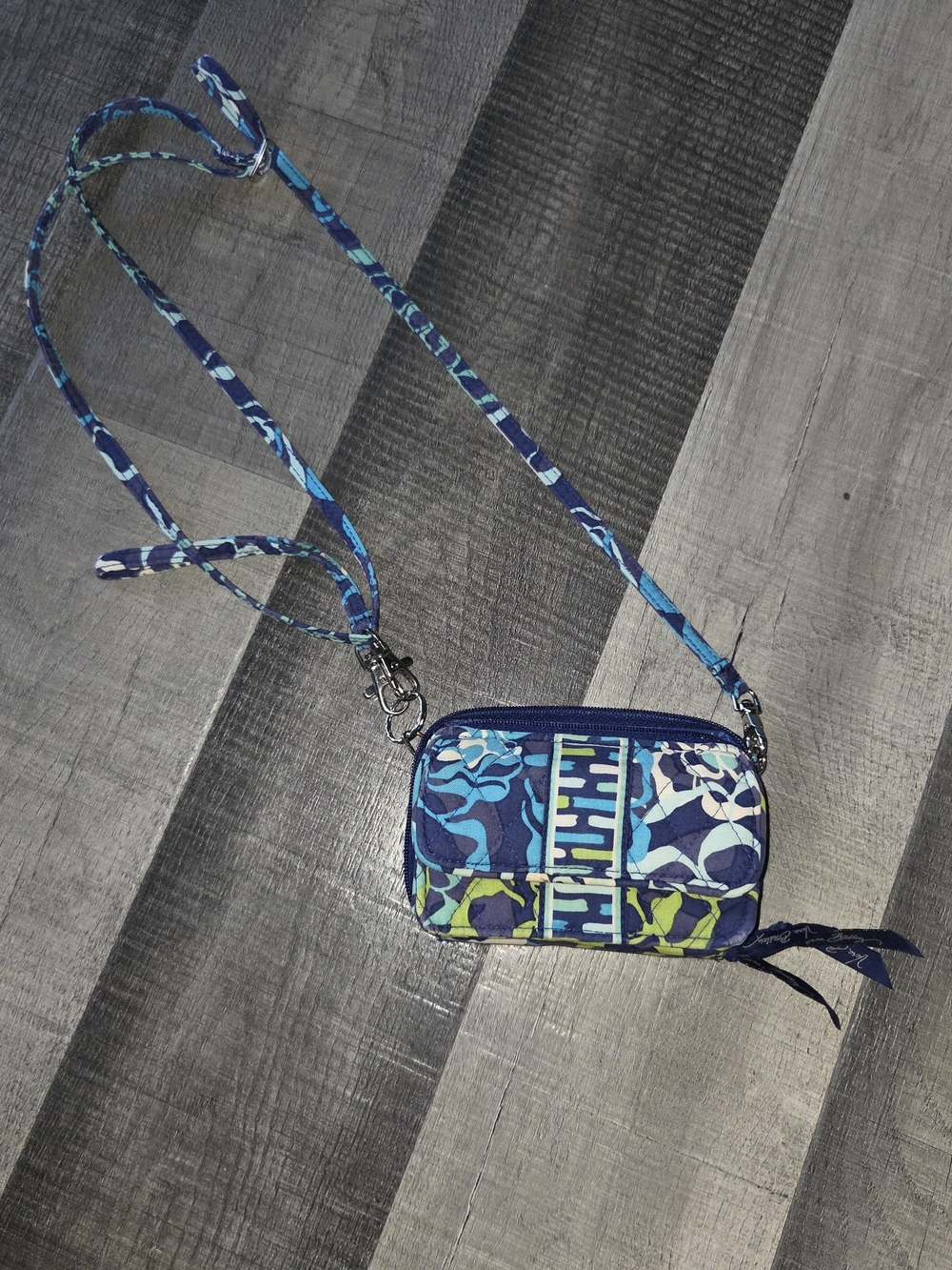 Vera Bradley Blue & Green Floral Mini Crossbody